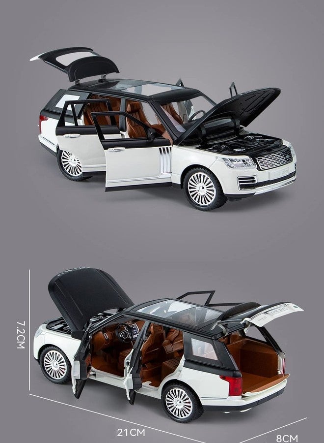VARIYA ENTERPRISE® 1/24 Big Range Rover REFENDER Toy Car Metal Pull Back Diecast Car with Openable Door and Sound Light, Gifts Toys for Kids【 White 】 - Image 4